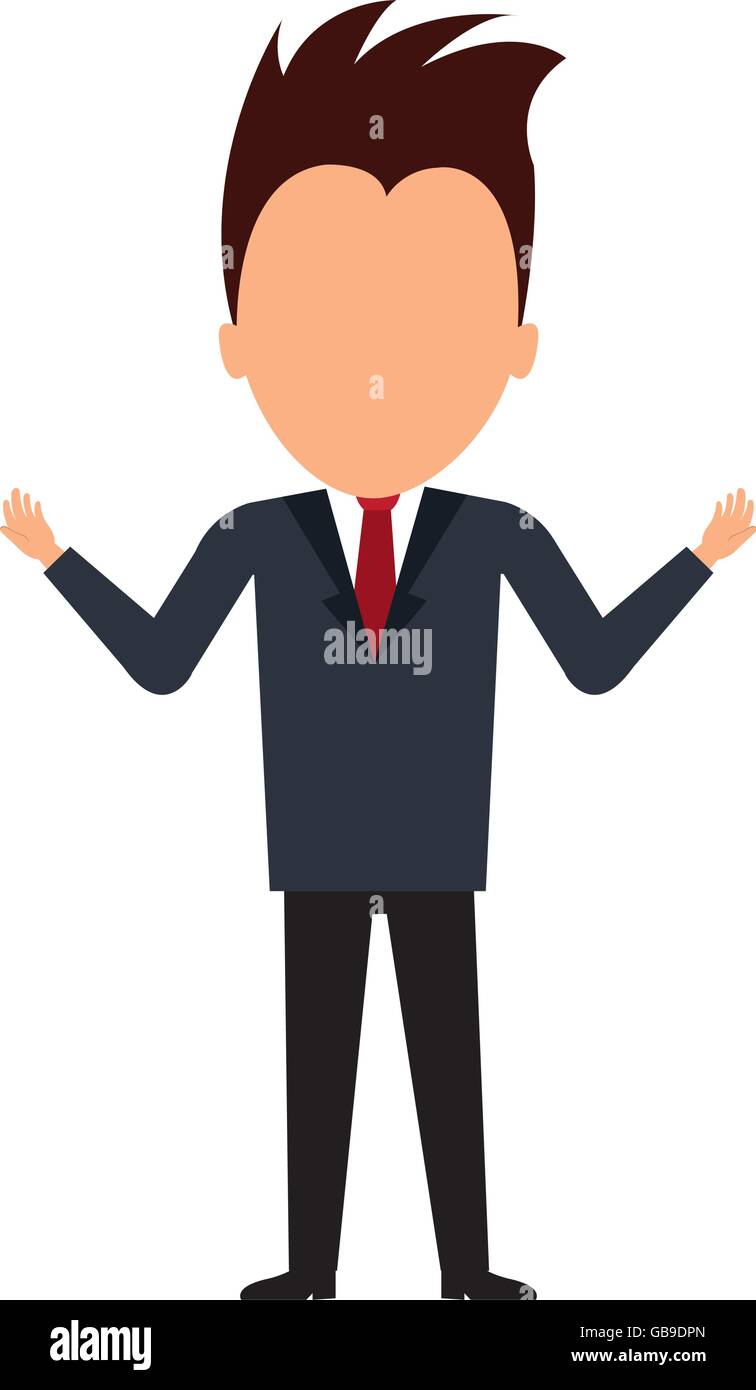 Businessman wit elegant suit over white background Stock Vector Image ...