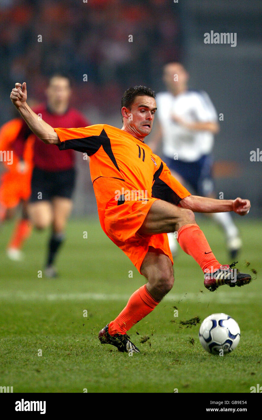 Soccer football european championship play off full length hires stock