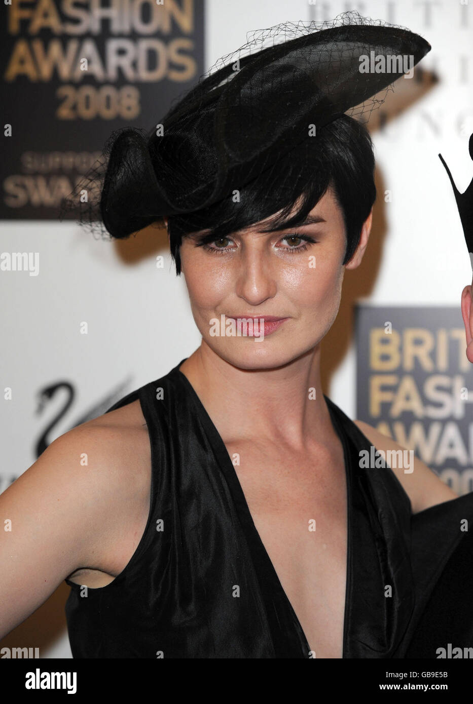 Erin O'Connor arrives for the 2008 British Fashion Awards at the Royal Horticultural Hall, 80 Vincent Square, London. Stock Photo