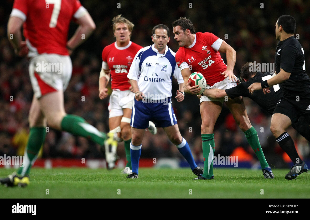 Rugby Union - Invesco Perpetual Series - Wales v New Zealand - Millennium Stadium. Referee Jonathan Kaplan of South Africa during the Invesco Perpetual Series match at the Millennium Stadium, Cardiff. Stock Photo