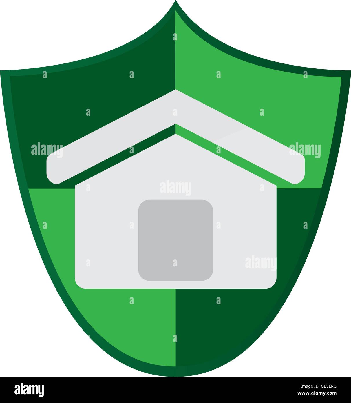 shield with house icon Stock Vector Image & Art - Alamy