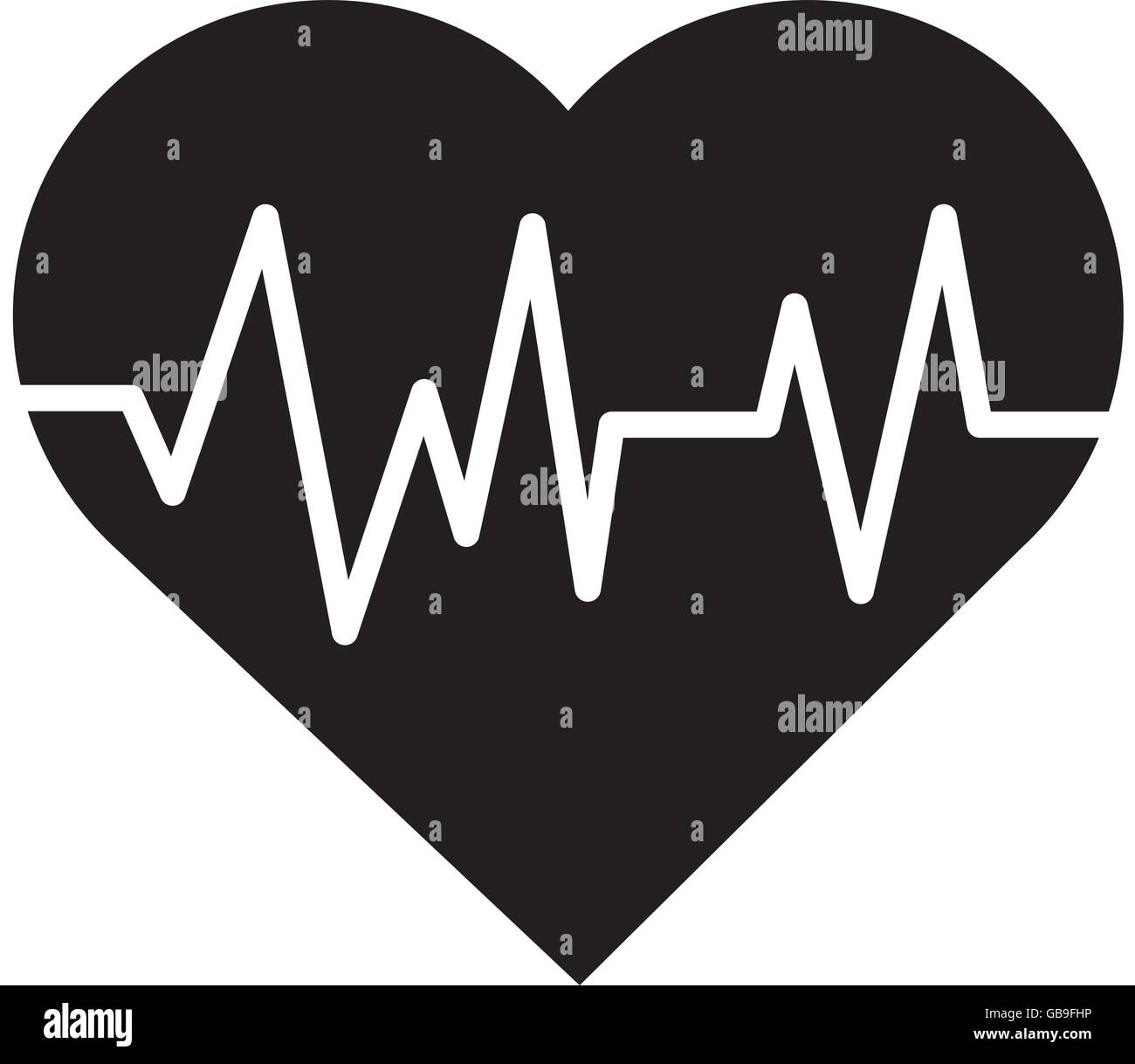 heart with cardiogram icon Stock Vector Image & Art - Alamy