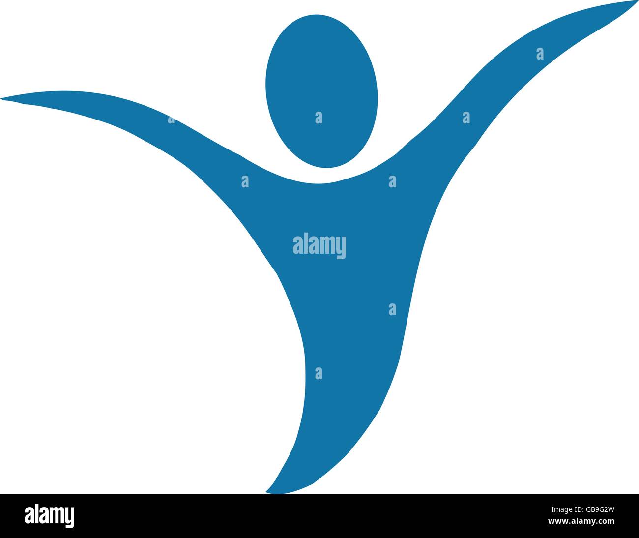 Abstract Human With Open Arms Icon Stock Vector Image Art Alamy