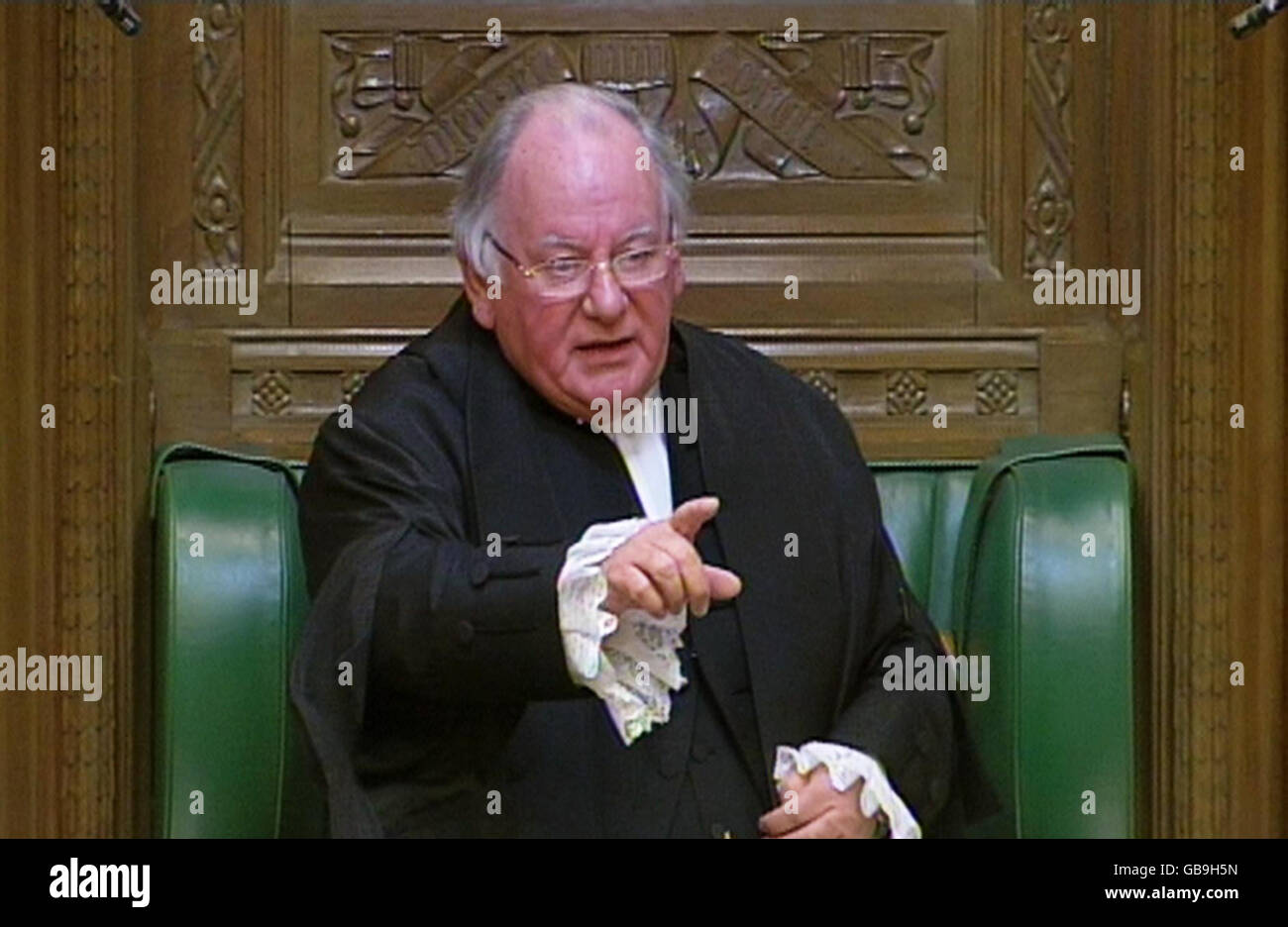 Speaker of the House of Commons Michael Martin responds to questions in