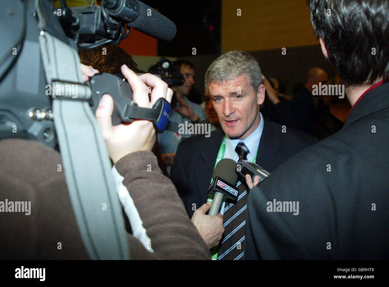 Wales' manager Mark Hughes at the Preliminary Draw in Frankfurt for the 2006 World Cup Stock Photo