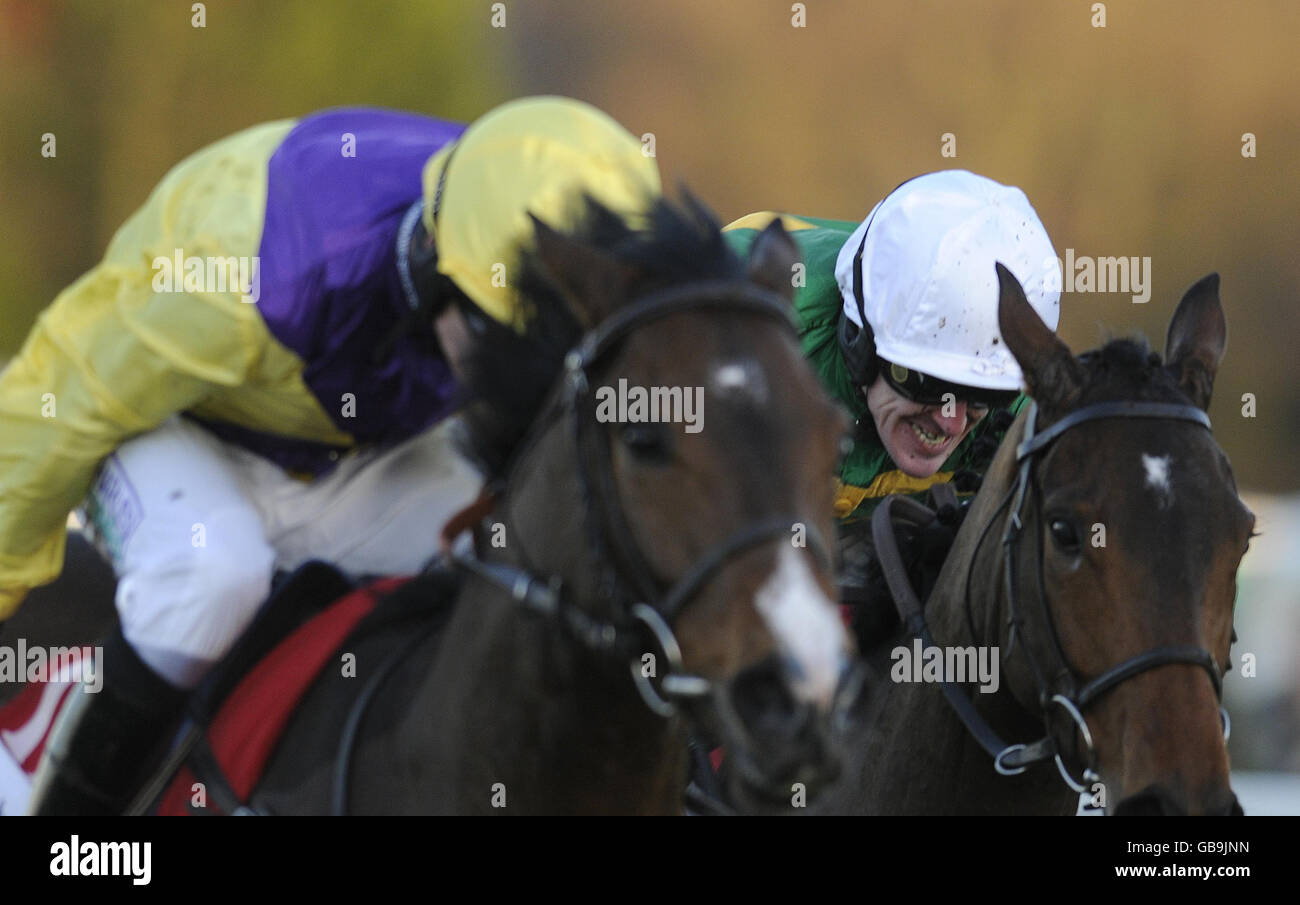 Sunnyhill Boy and Tony McCoy (right) win The Best Odds Guarnteed At betinternet.com Hurdle race during Tingle Creek Day 2008 at Sandown Racecourse, Surrey. Stock Photo