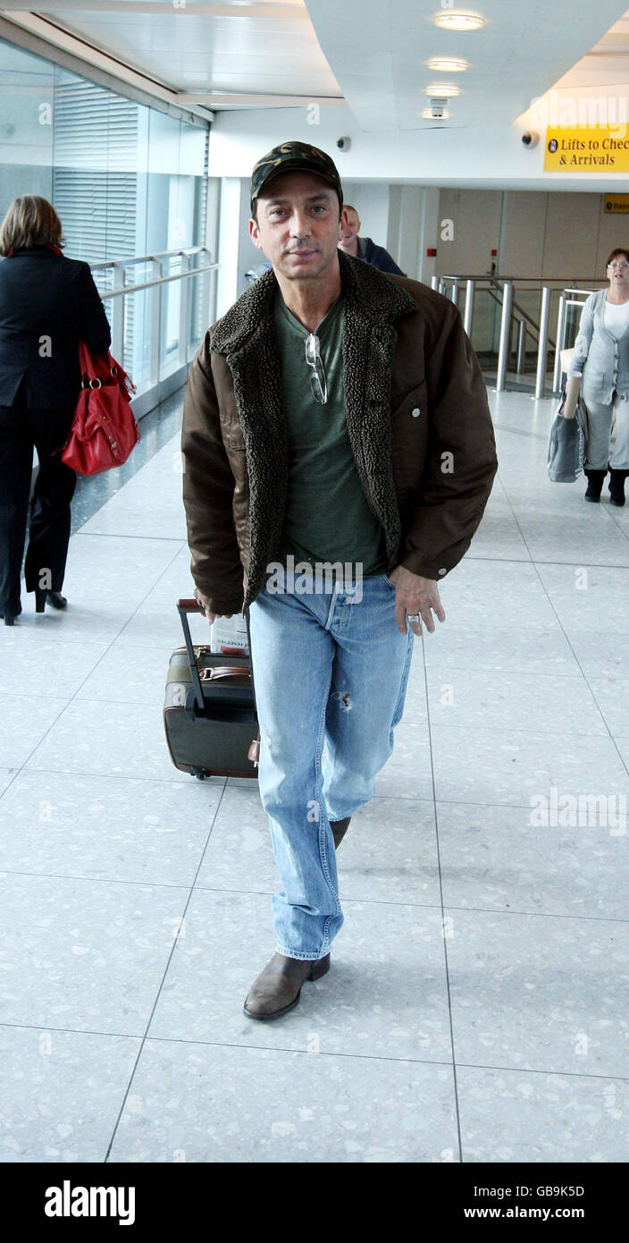 BBC Strictly Come Dancing judge Bruno Tonioli arrives back from LA into Heathrow Airport, ahead of the show on Saturday. Stock Photo
