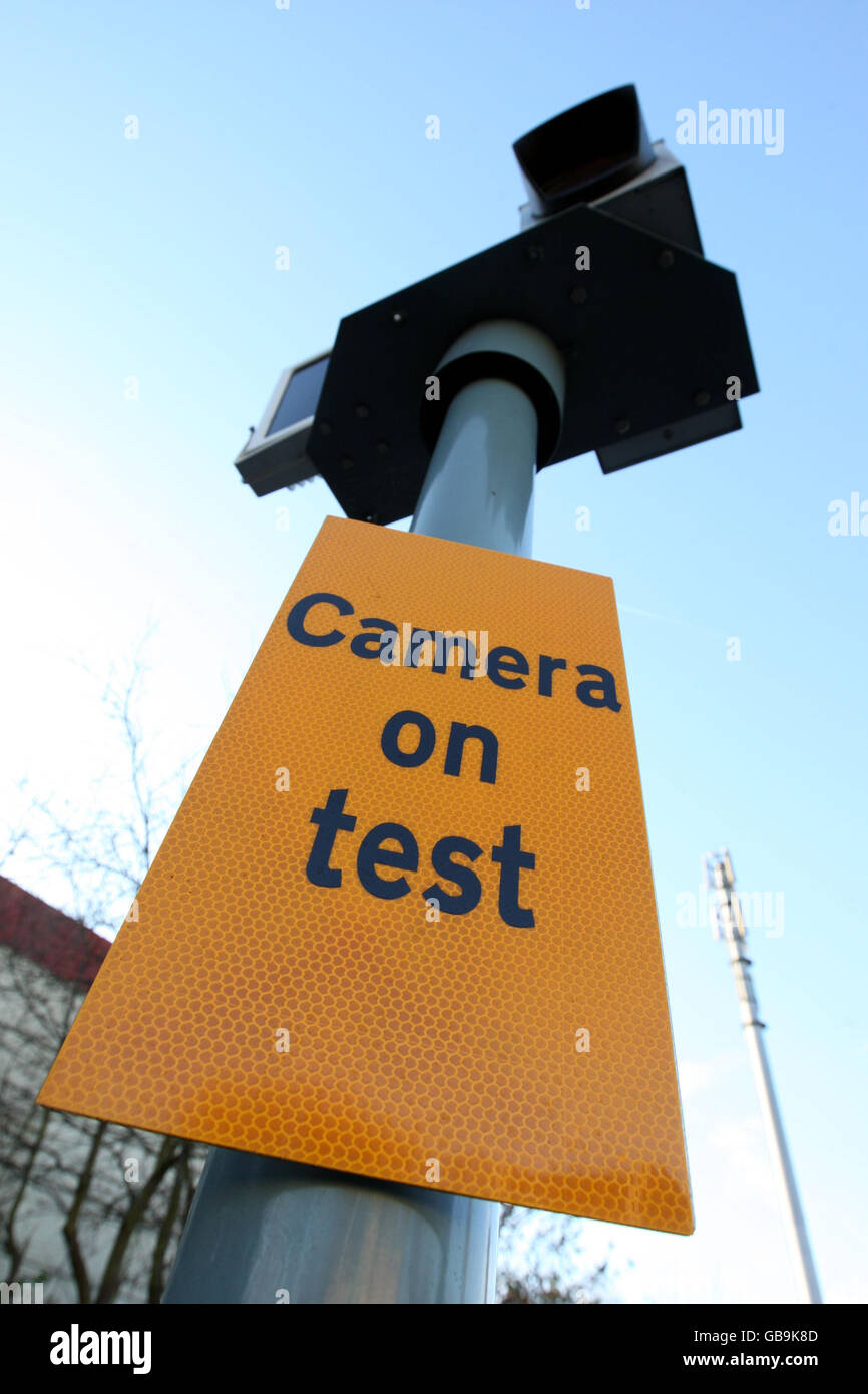 An average speed (timeoverdistance) speed camera manufactured by Robot Visual Systems which is