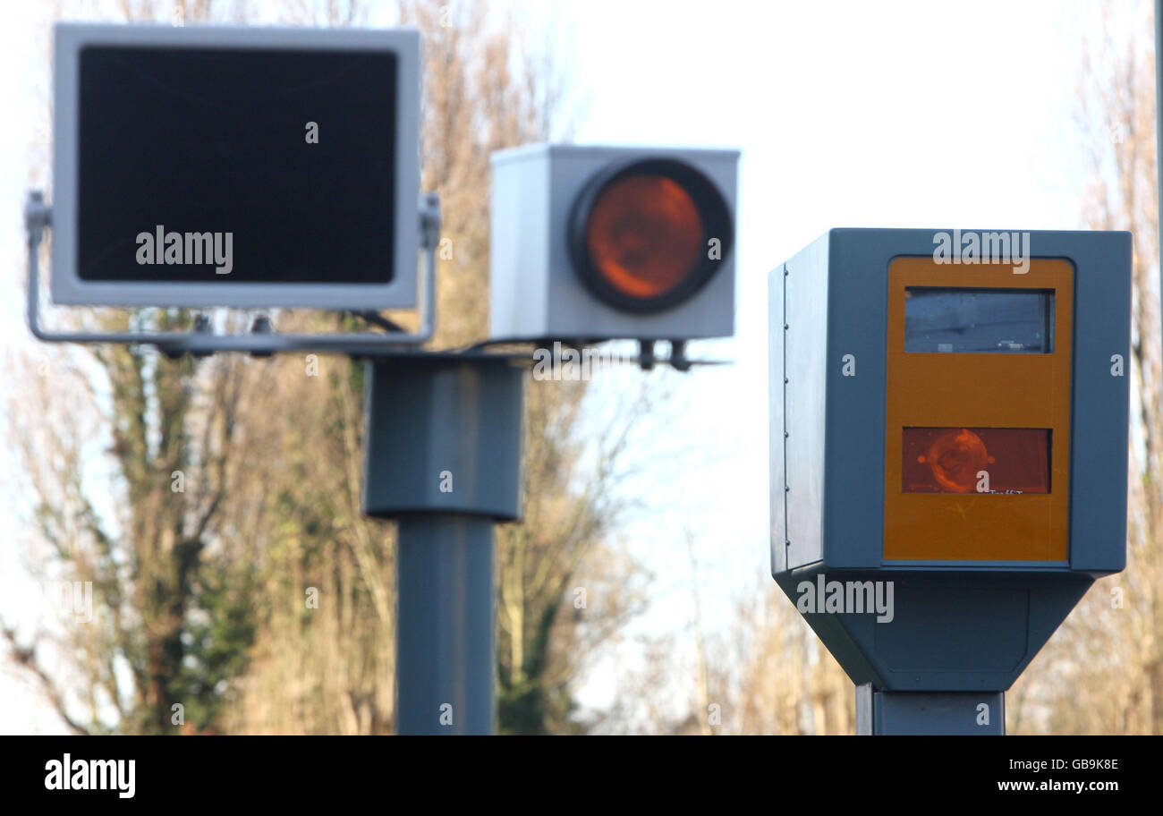 An average speed (timeoverdistance) speed camera manufactured by Robot Visual Systems which is