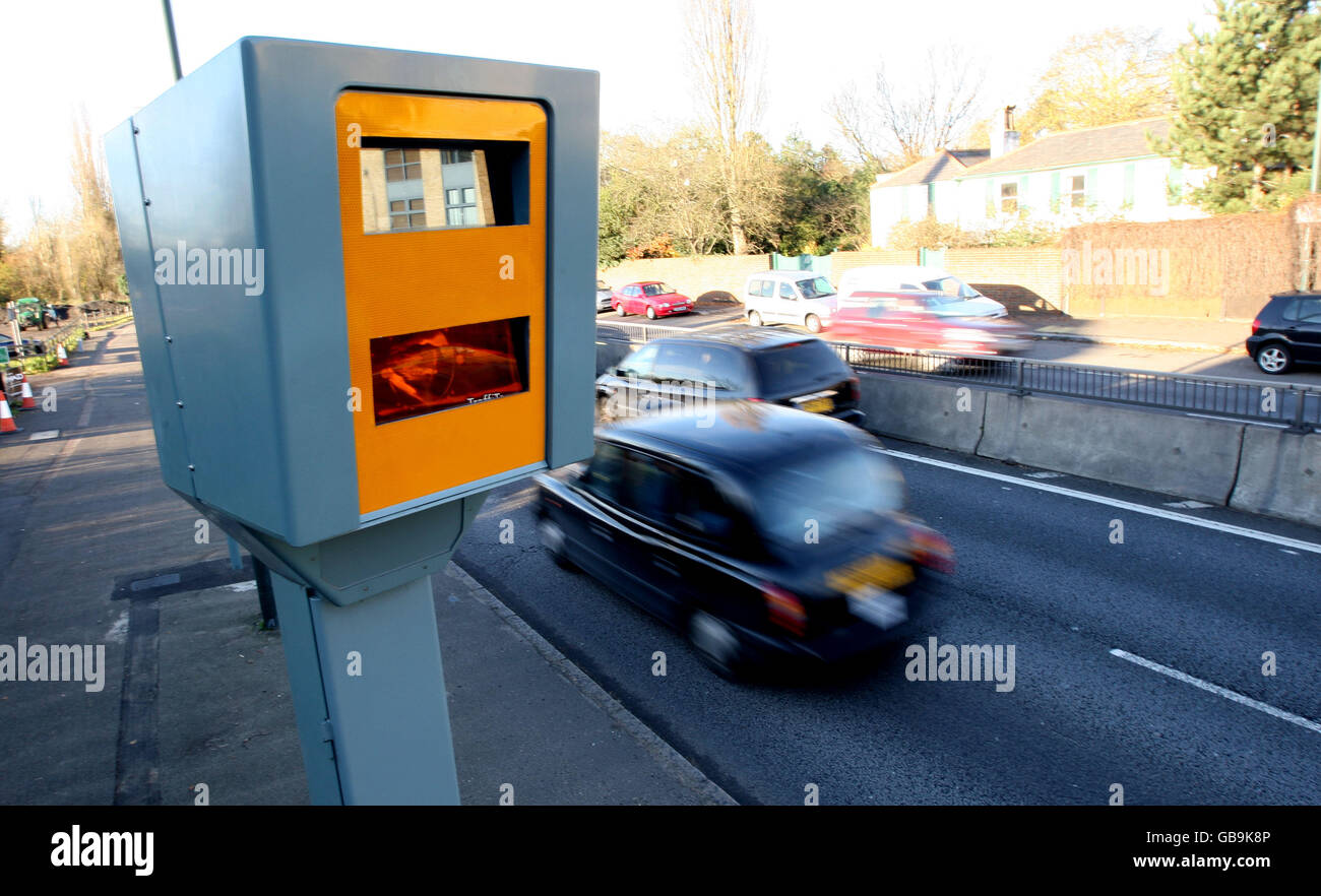 An average speed (timeoverdistance) speed camera manufactured by Robot Visual Systems which is
