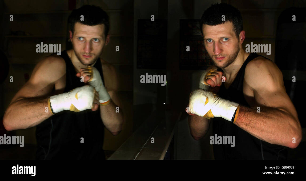 Boxing Carl Froch Training Session Liberty Gym. Carl Froch posing