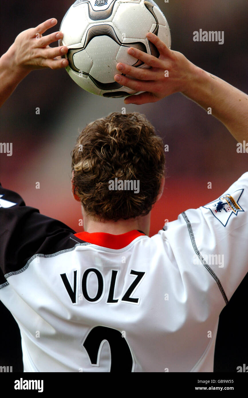 Soccer - FA Barclaycard Premiership - Arsenal v Fulham. Moritz Volz, Fulham Stock Photo