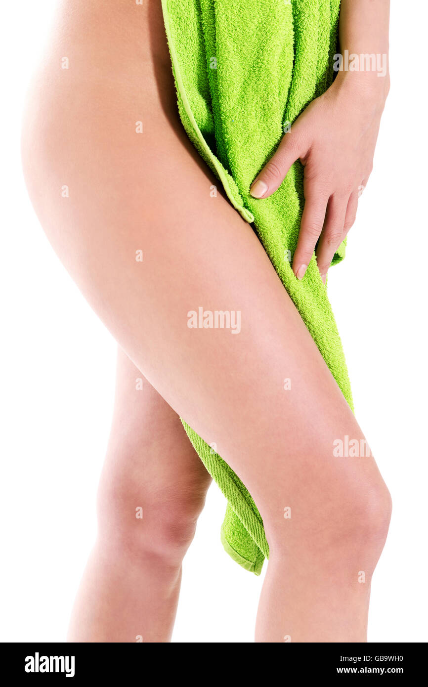 Close up on female nude thigh Stock Photo - Alamy