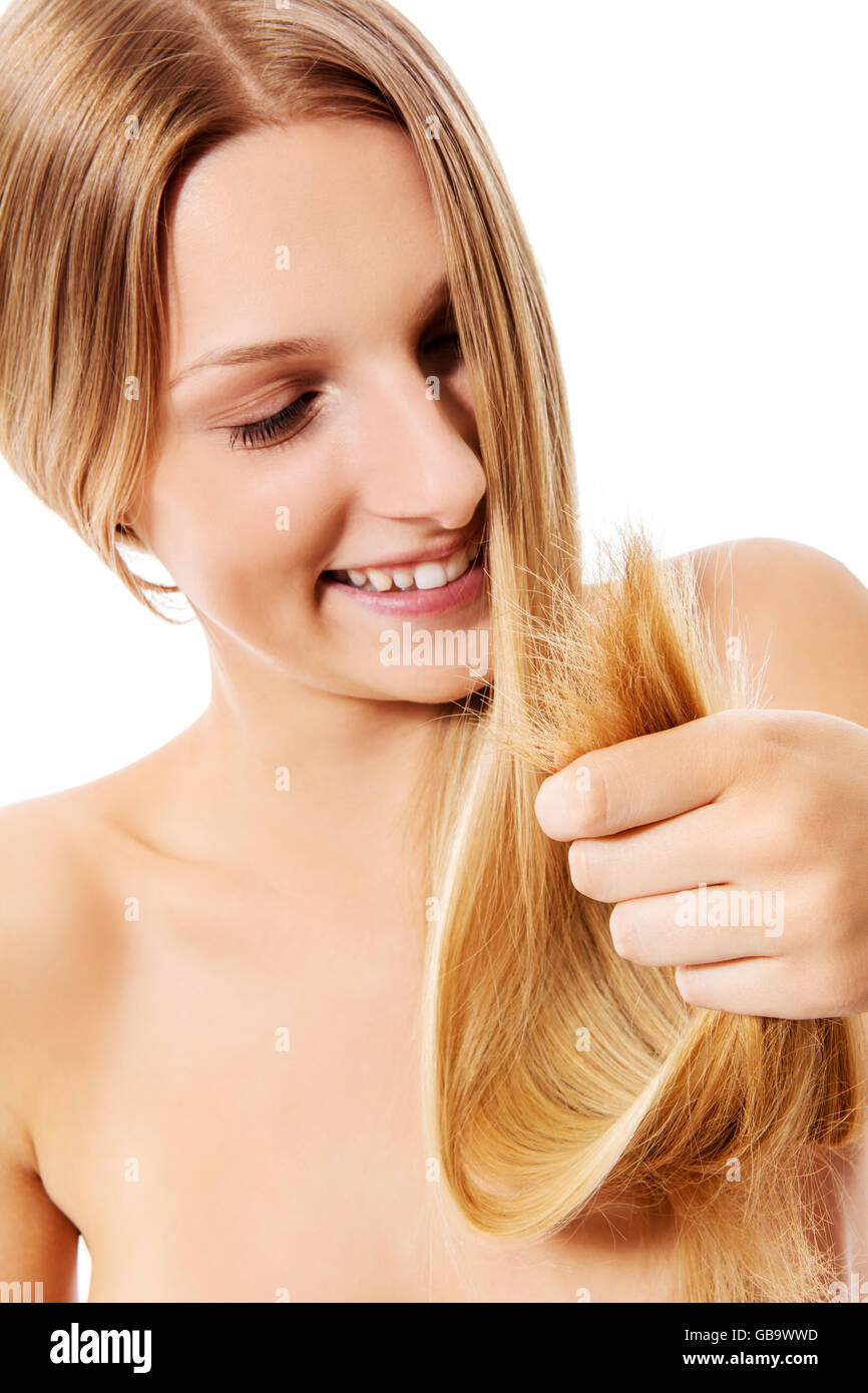 Human hair split end hi-res stock photography and images - Alamy
