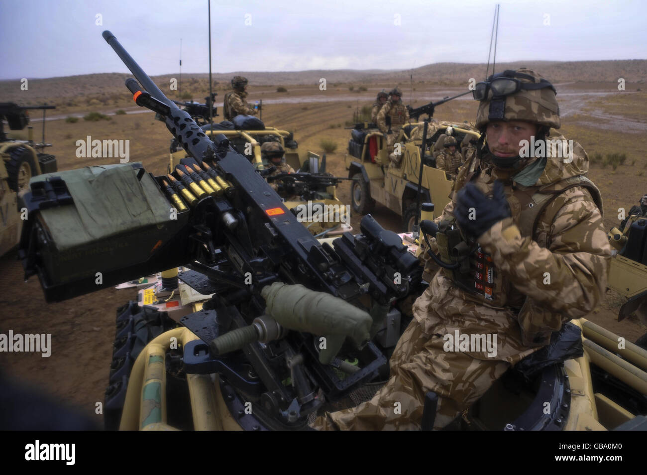 Welsh Cavalry in Afghanistan Stock Photo