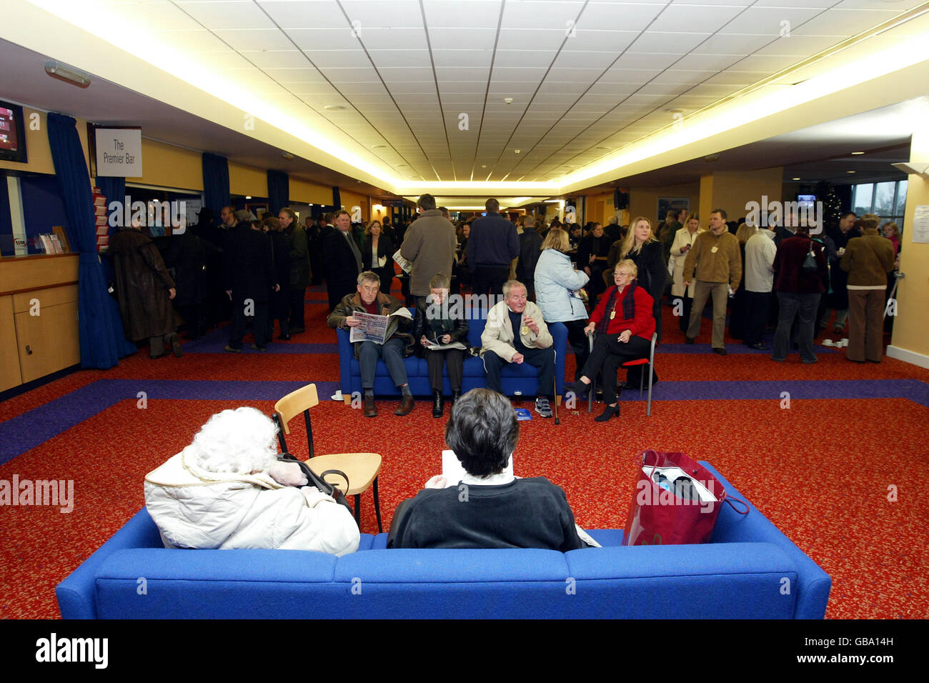 Race goers enjoy the hospitality hires stock photography and images