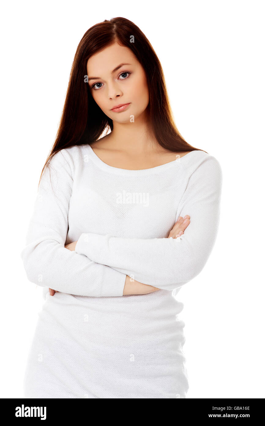Woman crossed arms annoyed hi-res stock photography and images - Alamy
