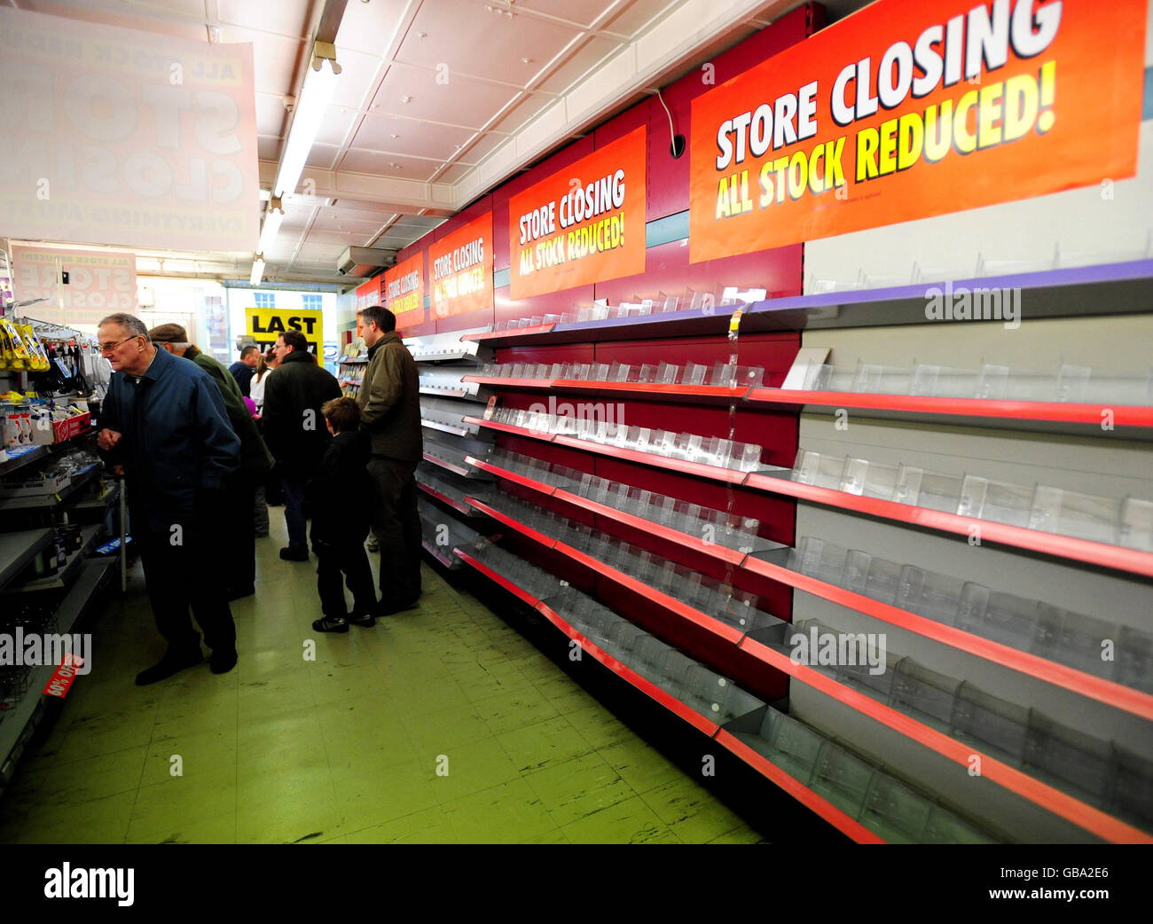 Empty shelves in a woolworths store at 33 market street hires stock