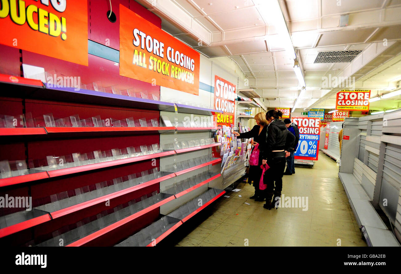 Empty shelves in a Woolworths store at 33 Market Street, AshbyDeLa