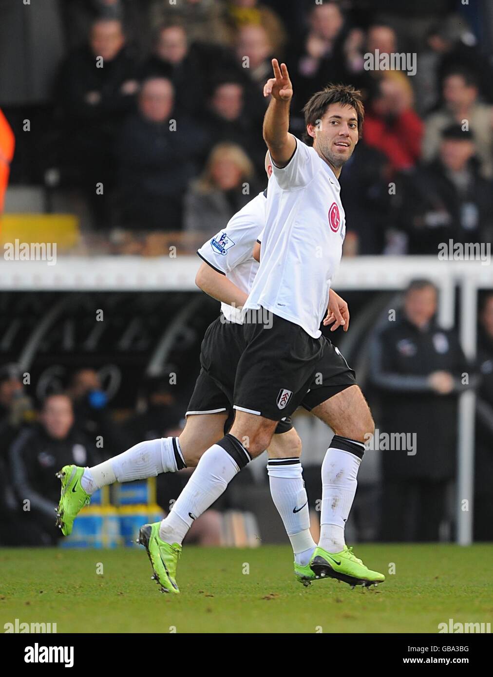 Clint Dempsey Fulham Celebrates Scoring Ther Editorial Stock Photo