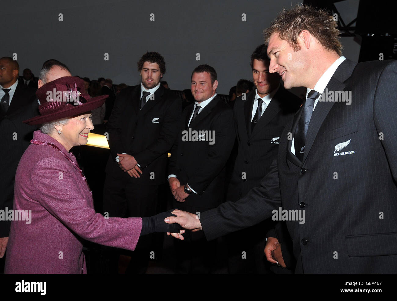 Queen elizabeth ii greeted by ali williams hi-res stock photography and ...
