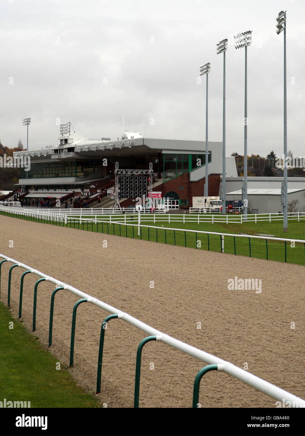 Wolverhampton Races Grandstand at wolverhampton racecourse hi-res stock photography and ...