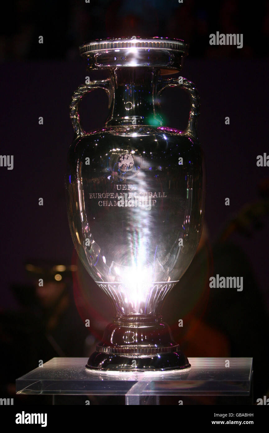 UEFA European Football Championship Trophy during the BBC Sport Personality of the Year Awards at the Liverpool Echo Arena, Liverpool. Stock Photo