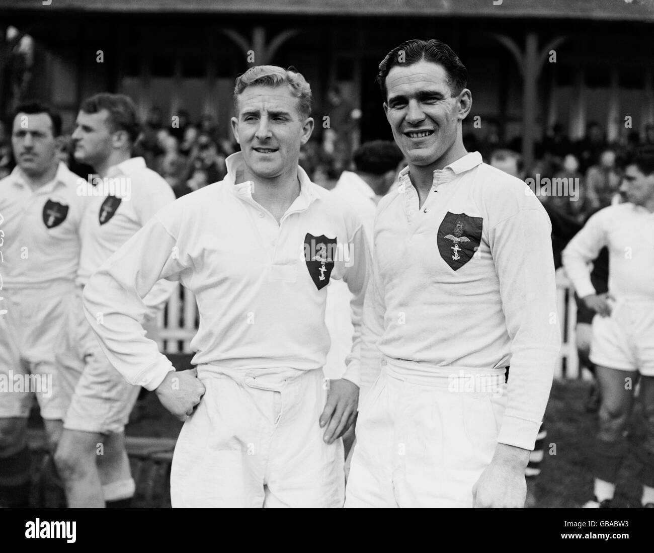 (L-R) Jack Gregory and CD Williams, Stanley's XV Stock Photo