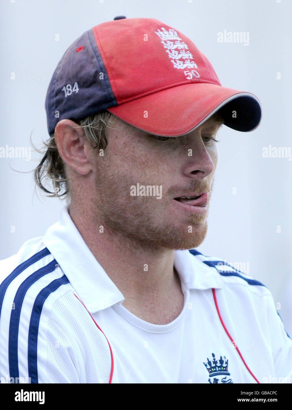 Ian Bell during a nets session at the Punjab Cricket Association Stadium, Mohali, India. Stock Photo