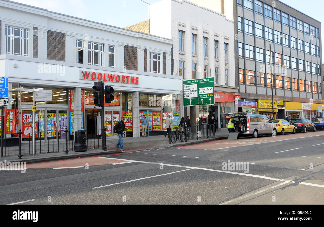 A Woolworths store at 115119 Camden High Street, Camden Town, London