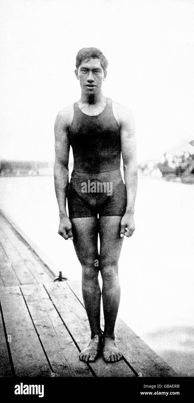 Swimming - Stockholm Olympic Games 1912 - Men's 100m Freestyle Stock Photo