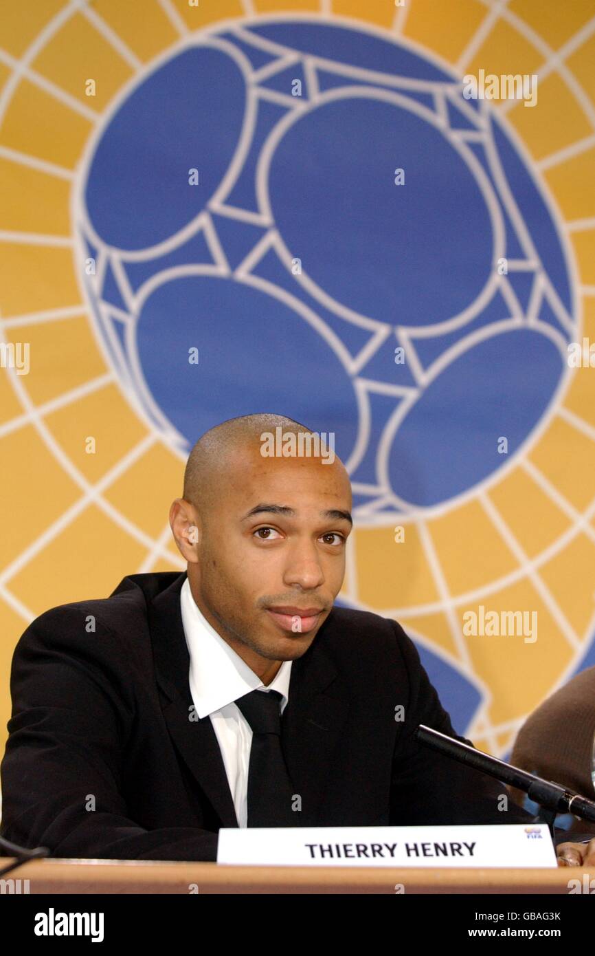 Soccer - FIFA World Player Of The Year Awards 2003 - Basel. Thierry Henry, runner up in the Fifa World Players Awards 2003 Stock Photo