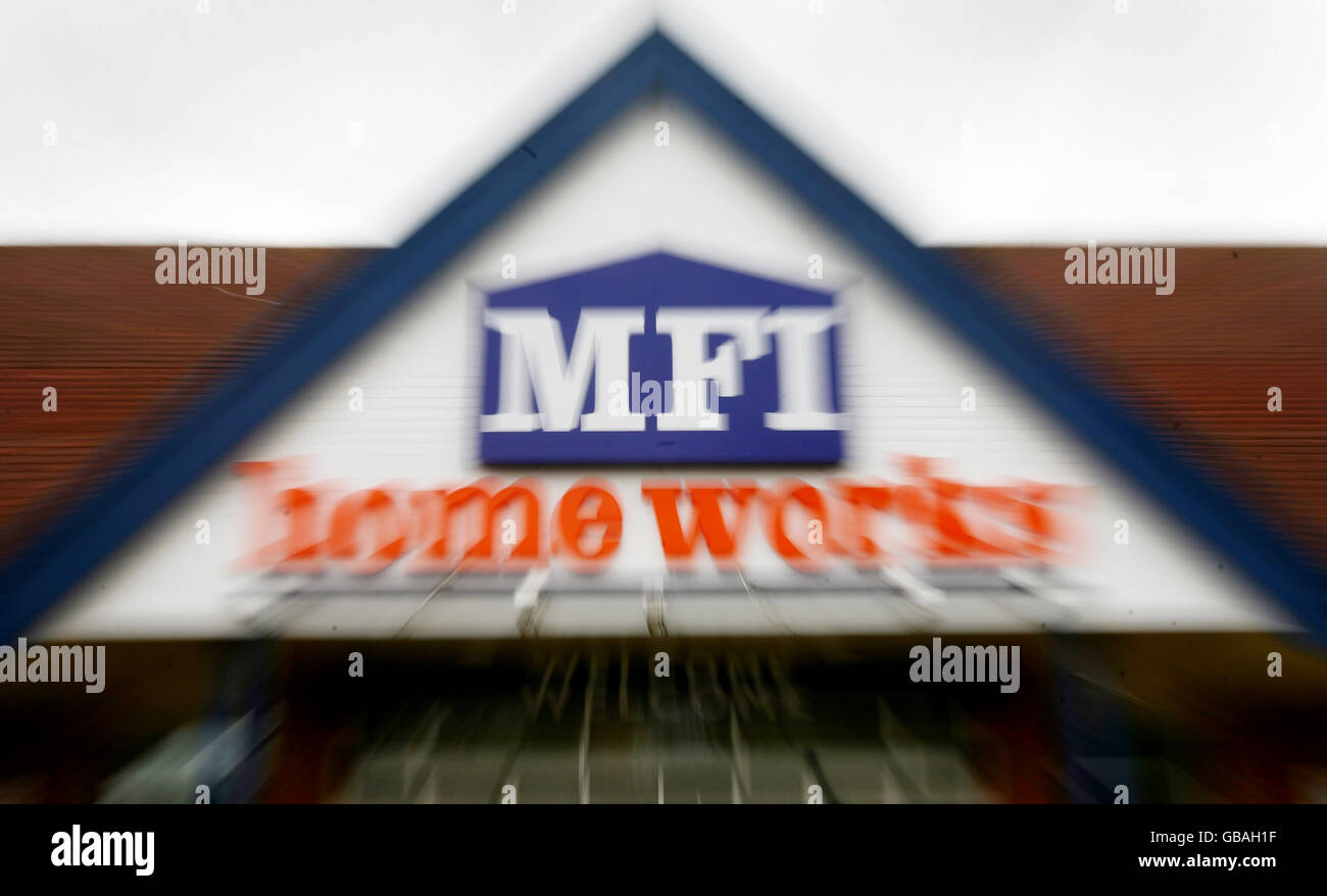 A general view of the MFI Store in Ashford, Kent, as the company has called in administrators. Stock Photo