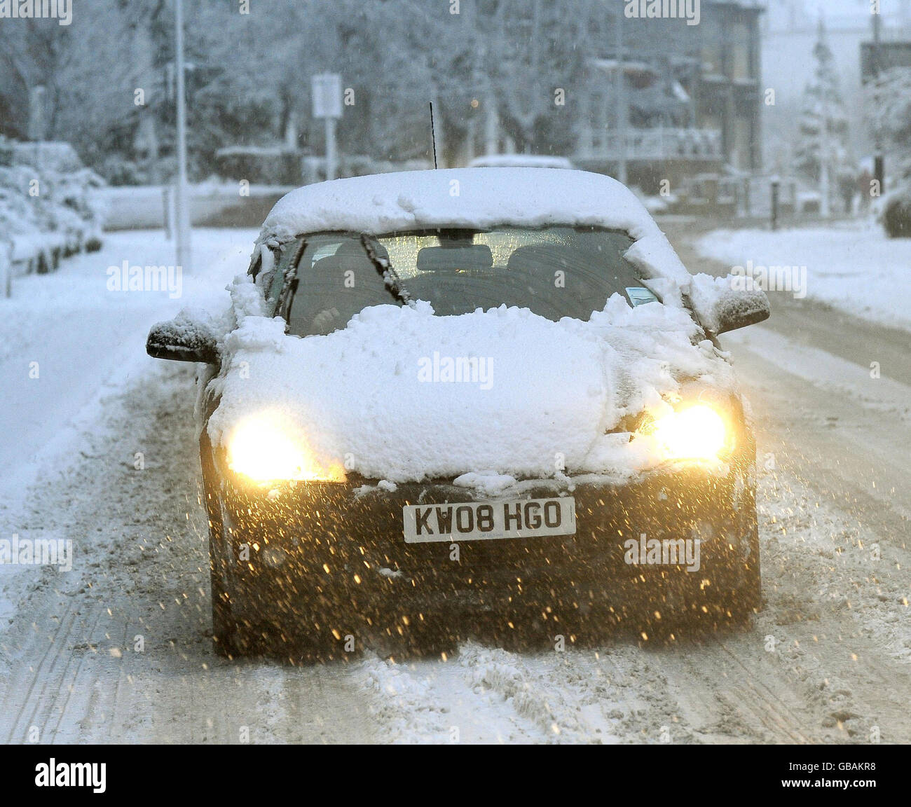 Snow in the UK Stock Photo