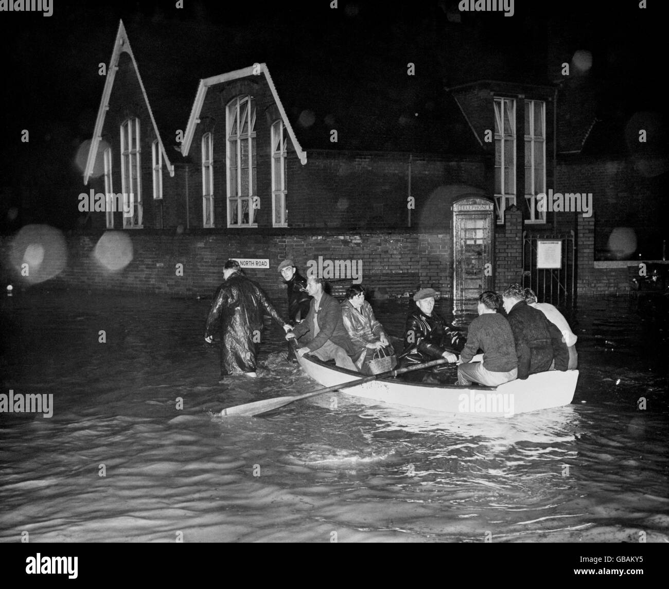 Weather - Flooding in Exmouth - Devon - 1960 Stock Photo