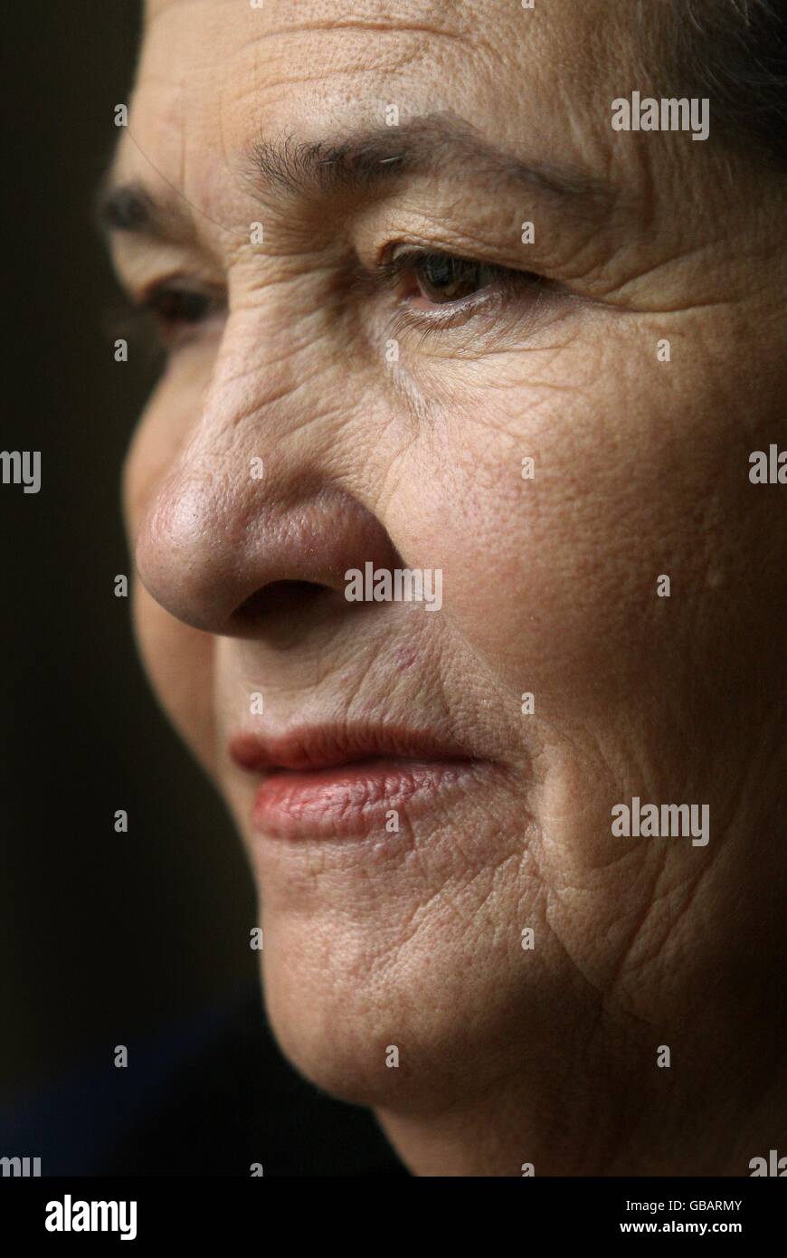 Maria Ontone de Menezes, the mother of Jean Charles de Menzes, who was shot dead by armed police officers at Stockwell Underground Station, photographed at the Press Association, Victoria, London. Stock Photo