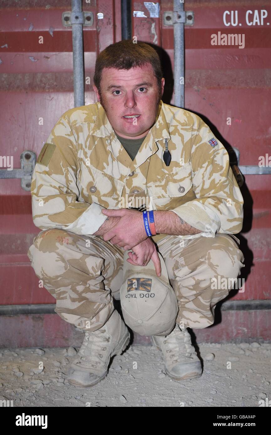 Sgt Gareth Thomas, 36, from Uplands, Swansea who is serving with 1st The Queens Dragoon Guards. Stock Photo