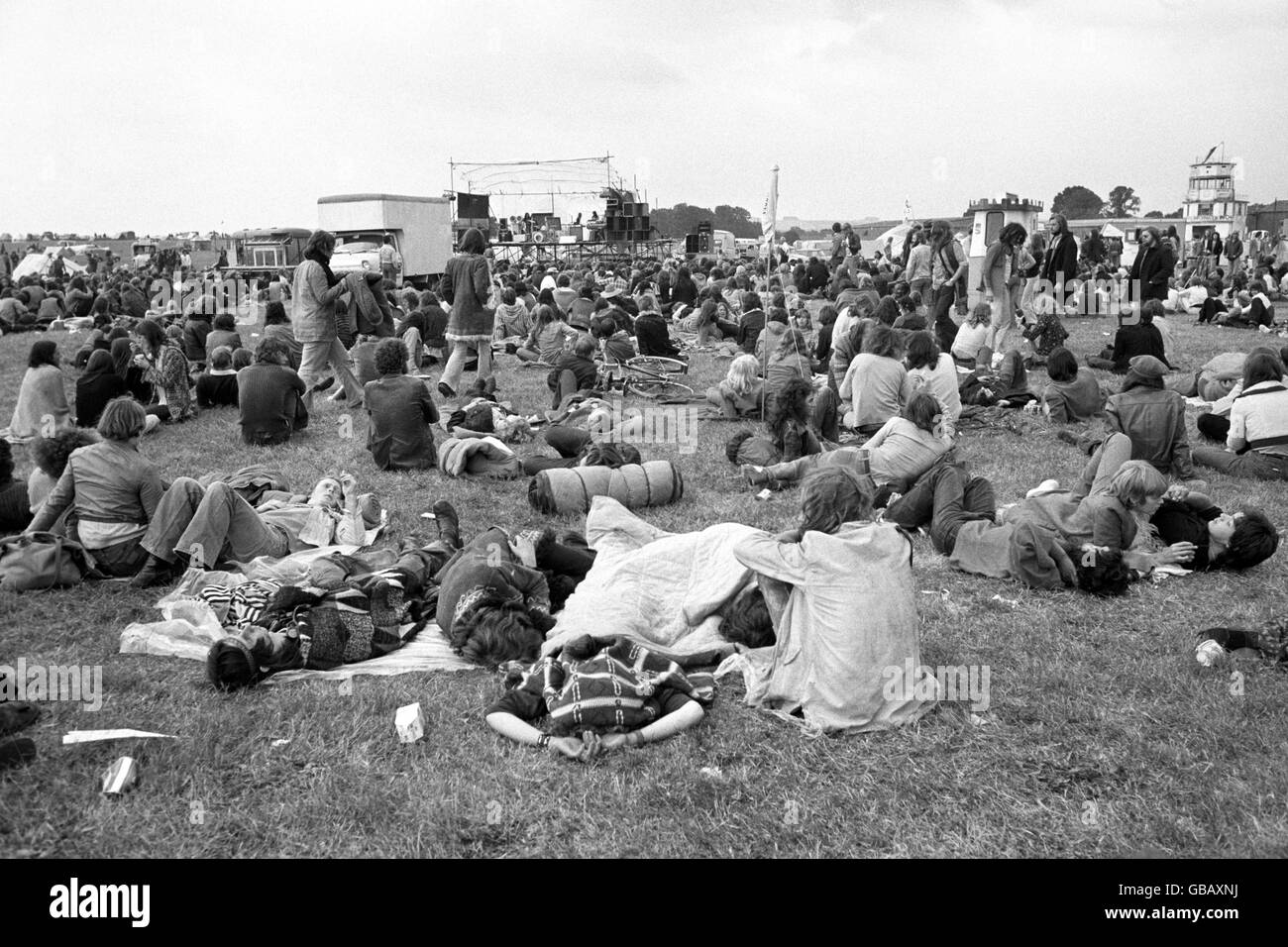 General scenes at the Watchfield Free Music Festival. Stock Photo