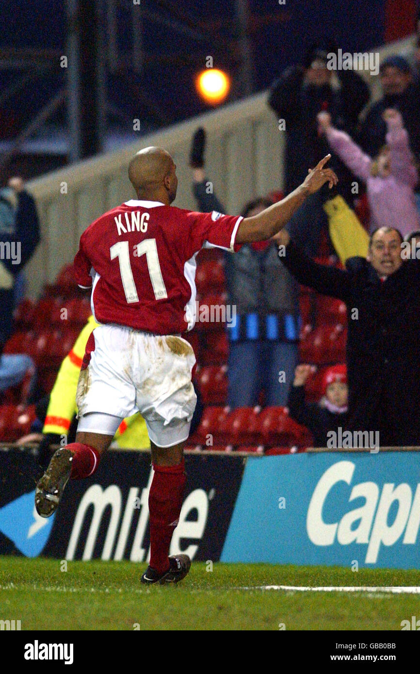 Nottingham Forest's Marlon King celebrates scoring the opening goal