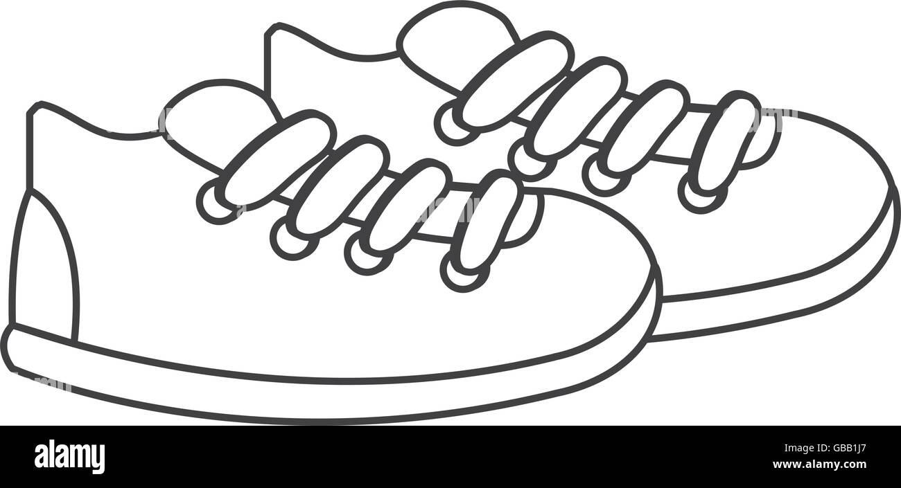 sneakers with laces icon Stock Vector Image & Art - Alamy