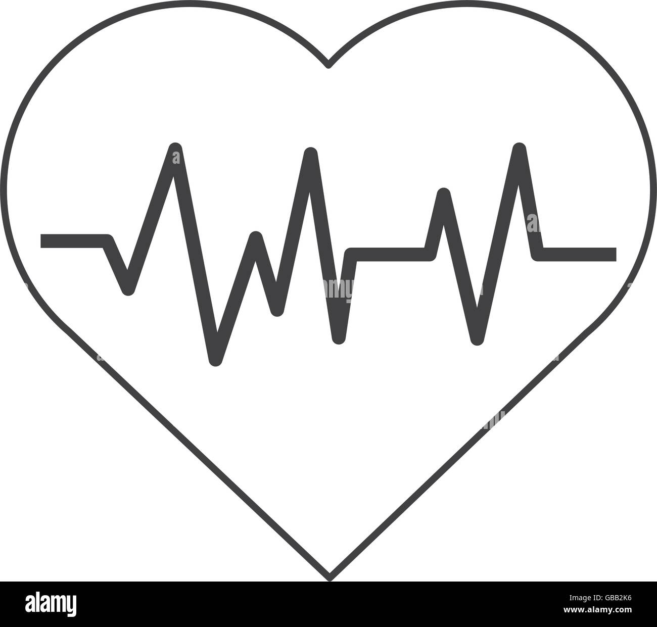 heart with cardiogram icon Stock Vector Image & Art - Alamy