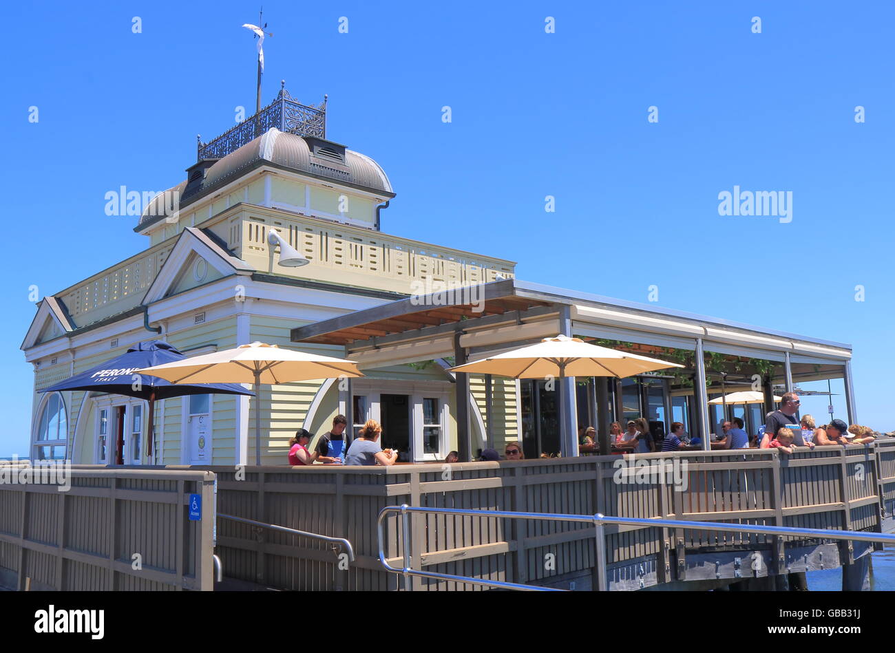 People visit St Kilda beach pier in Melbourne Australia Stock Photo - Alamy