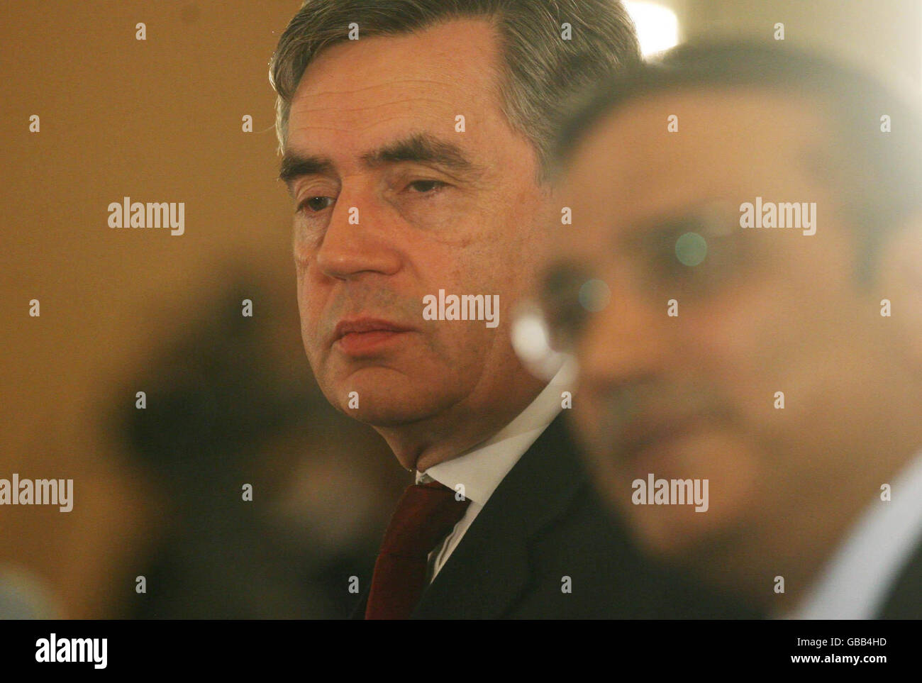 Gordon Brown in Pakistan Stock Photo