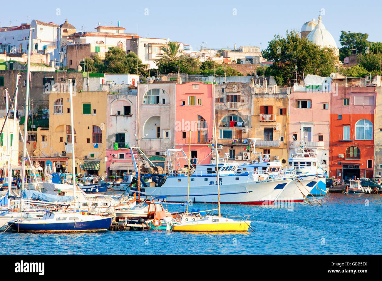 Marina Grande, Procida Island, Bay of Naples, Campania, Italy Stock Photo