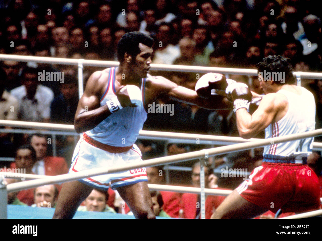 Boxing Moscow Olympic Games 1980 Heavyweight Division Semi Stock