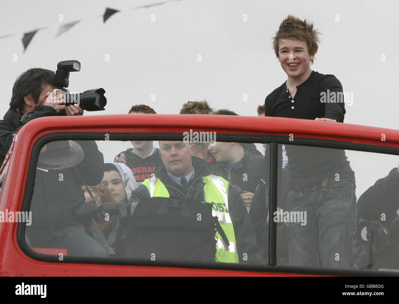 X Factor finalist Eoghan Quigg homecoming Stock Photo