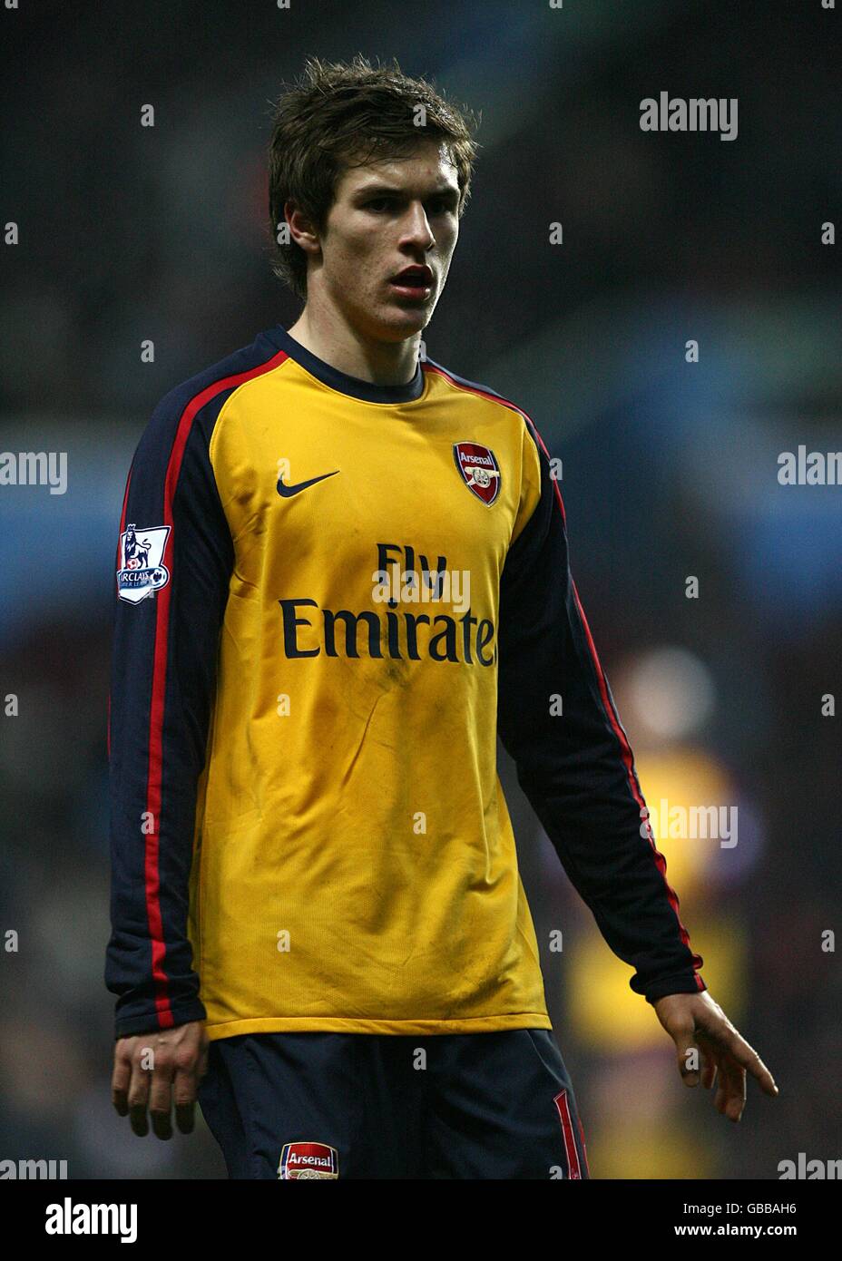 Soccer Barclays Premier League Aston Villa v Arsenal Villa Park. Aaron Ramsey, Arsenal