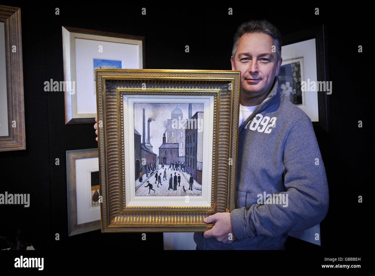 L.S. Lowry paintings go on sale Stock Photo Alamy