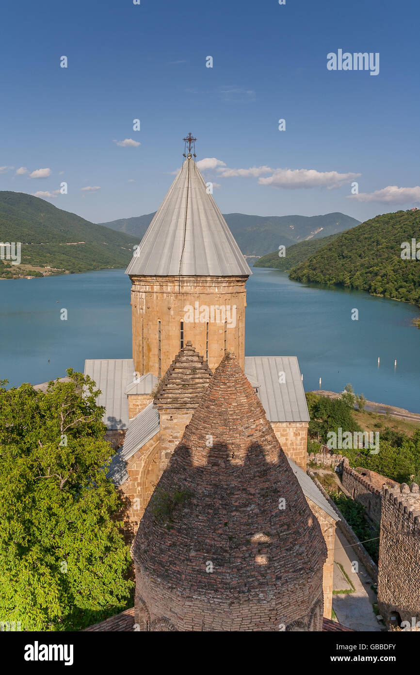 Ananuri church  complex on the Aragvi River in Georgia Stock Photo