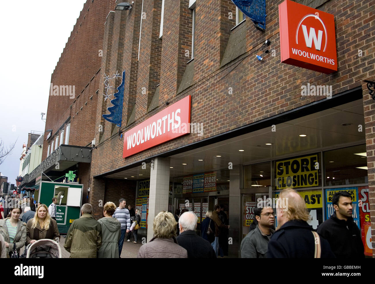 General view of the front of a Woolworths store in Hanley, Stoke-On ...